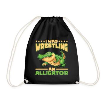 Crocodile Alligator Wrestling Reptile Cadeau - Sac de sport léger - noir - Devant