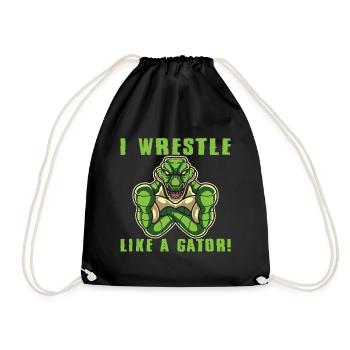 Crocodile Alligator Wrestling Reptile Cadeau - Sac de sport léger - noir - Devant