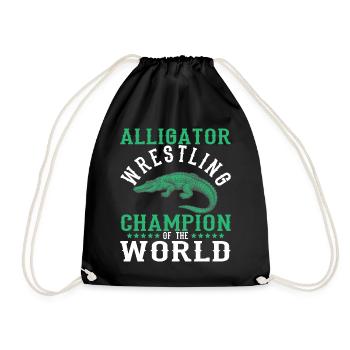 Crocodile Alligator Wrestling Reptile Cadeau - Sac de sport léger - noir - Devant