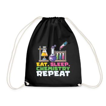 Scientist Chemist Physicist Physics Gift - Drawstring Bag - black - Front
