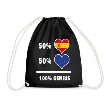 L'Europe et l'Espagne génie / cadeau - Sac de sport léger - noir - Devant