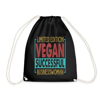 Limited Edition Vegan Successful Businesswoman - E - Turnbeutel - Schwarz - Vorne