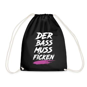 Der Bass Muss F***** Festival - Turnbeutel - Schwarz - Vorne