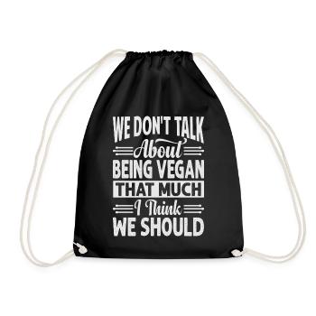 Nous ne parlons pas tellement d’être végétalien je pense - Sac de sport léger - noir - Devant