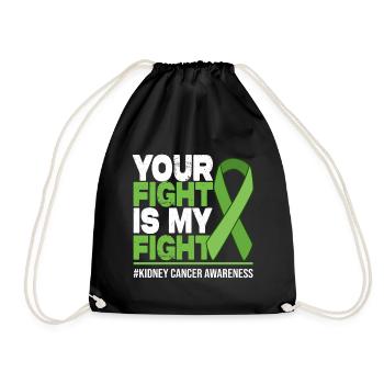 Votre combat est mon combat - Sensibilisation au cancer du rein - Sac de sport léger - noir - Devant