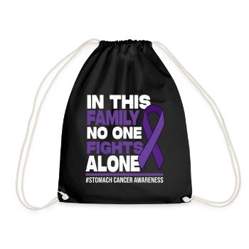 No One Fights Alone - Stomach Cancer Awareness - Turnbeutel - Schwarz - Vorne