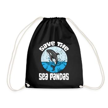 Orques Baleines Bleue Baleine à bosse Protection des baleines Protectrice - Sac de sport léger - noir - Devant