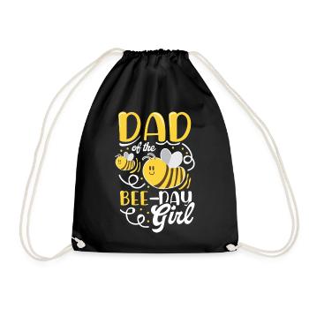 Father Bee Girl's Queen Bee Bee Day Girl - Drawstring Bag - black - Front