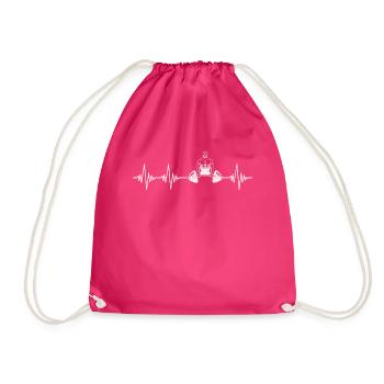 powerlifting Herzschlag - Turnbeutel - Fuchsia - Vorne