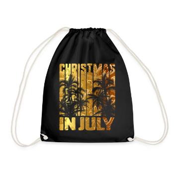 Weihnachten im Juli Vintage Beach Palms Hawaii - Turnbeutel - Schwarz - Vorne