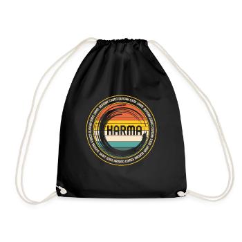 Karma Shirt, What Comes Around Goes Around Tee, - Drawstring Bag - black - Front