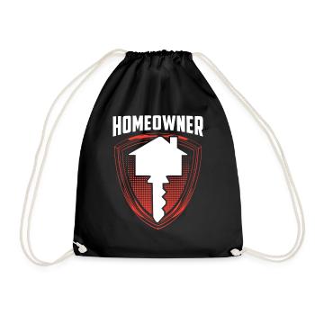 Homeowner Homeowner House Host - Drawstring Bag - black - Front