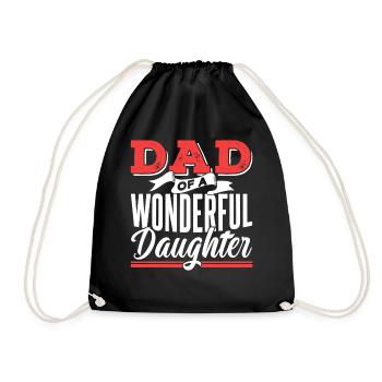 Père d’une merveilleuse fille Papa Proverbes Papa - Sac de sport léger - noir - Devant