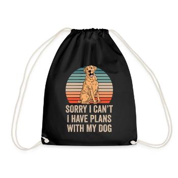 Je ne peux malheureusement pas avoir de projets avec mon chien - Sac de sport léger - noir - Devant