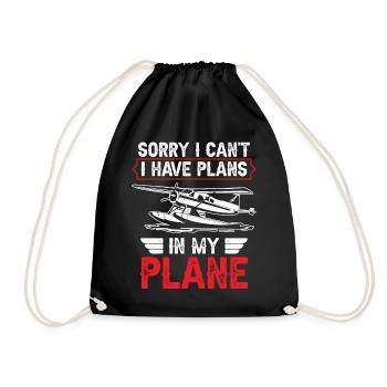 Je ne peux pas avoir de plans dans mon avion - Sac de sport léger - noir - Devant