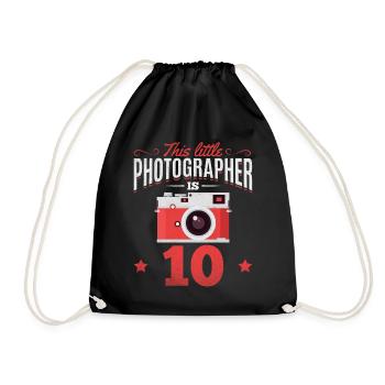 Photographie Ce petit photographe existe depuis 10 ans - Sac de sport léger - noir - Devant