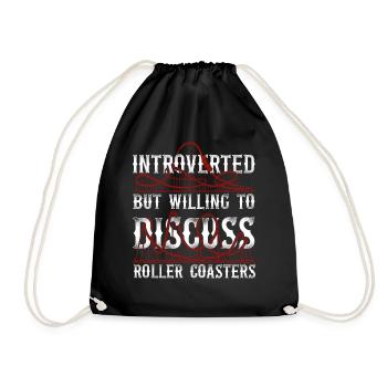 Roller Coaster Vintage Introverted - Turnbeutel - Schwarz - Vorne