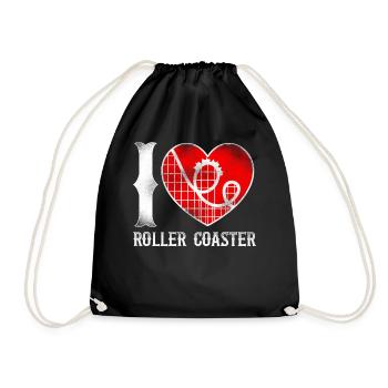 Roller Coaster Heart Vintage I - Turnbeutel - Schwarz - Vorne