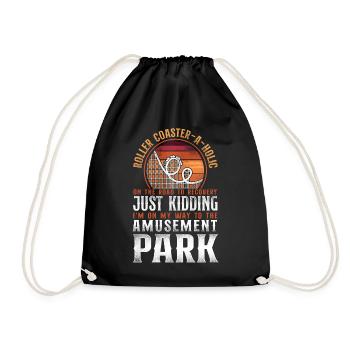Montagnes russes Vintage Retro - Sac de sport léger - noir - Devant