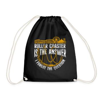 Roller Coaster Vintage Roller - Turnbeutel - Schwarz - Vorne