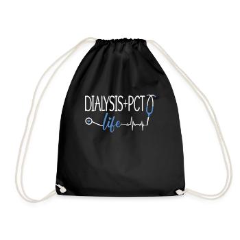 Dialyse Dialysetechniker Cool Nephrologie Geschenk - Turnbeutel - Schwarz - Vorne