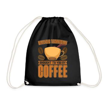 Dialysis Technician Nephrology Coffee Gift - Drawstring Bag - black - Front