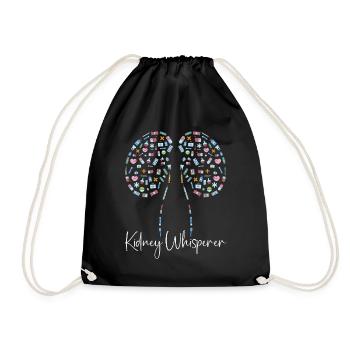Dialysis Technician Nephrology Dialysis Cool Gift - Drawstring Bag - black - Front