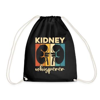 Dialysis Technician Nephrology Dialysis Cool Gift - Drawstring Bag - black - Front