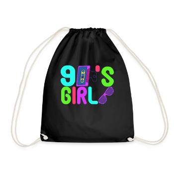 90s Party 90s - Drawstring Bag - black - Front