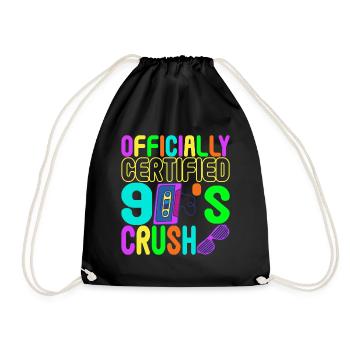 90s Party 90s - Drawstring Bag - black - Front
