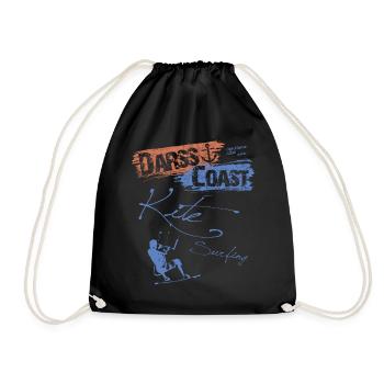 DarssCoast - Kite Surfing - Turnbeutel - Schwarz - Vorne
