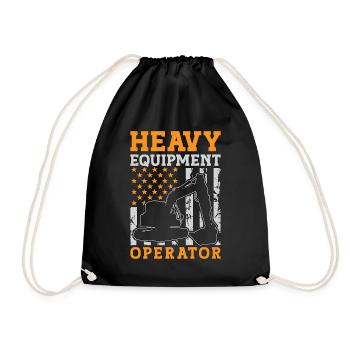 Excavators Excavator Drivers Construction Workers Excavators Gift - Drawstring Bag - black - Front