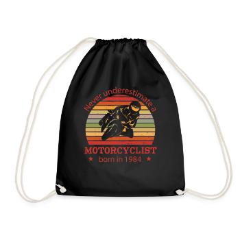 Moto vintage 1984 cyclomoteur anniversaire - Sac de sport léger - noir - Devant