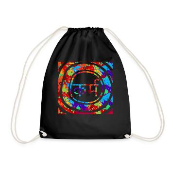 Karma Hemd, Karma In Hindi Tee, Sanskrit Karma - Turnbeutel - Schwarz - Vorne