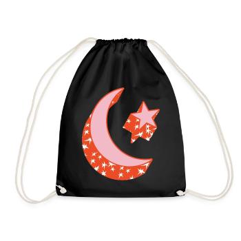 Islam Symbol Shirt, muslimisches betendes Geschenk Vintage - Turnbeutel - Schwarz - Vorne