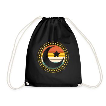 Islam Symbol Hemd, Muslim Praying Geschenk Vintage - Turnbeutel - Schwarz - Vorne