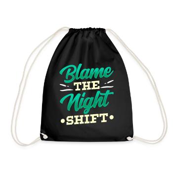 Le blâme est l’équipe de nuit qui dit l’équipe de jour - Sac de sport léger - noir - Devant