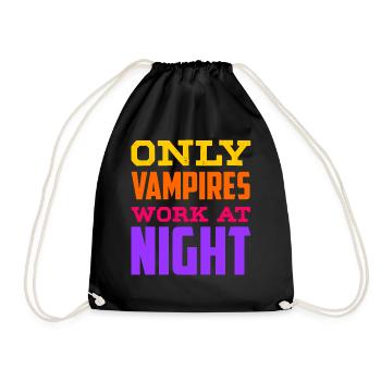 Seuls les vampires travaillent le jour en disant la nuit - Sac de sport léger - noir - Devant