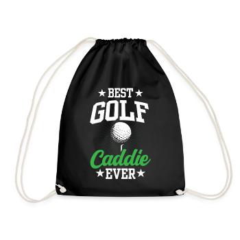 Bester Golf Caddie Aller Zeiten Golfer Golfen - Turnbeutel - Schwarz - Vorne