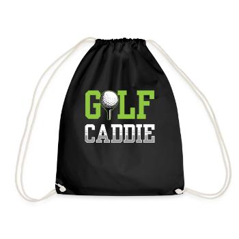 Golf Caddie Beruf Golfer Golfen - Turnbeutel - Schwarz - Vorne