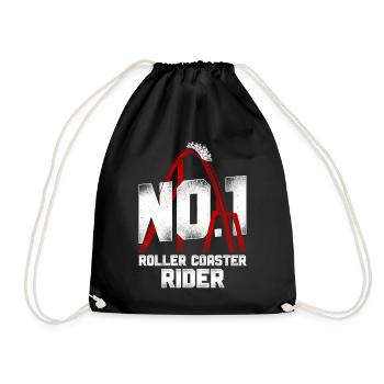 Roller Coaster Vintage No 1 Roller - Drawstring Bag - black - Front