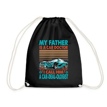 My Father Is A Car Doctor I Call Him A Car-Deal-Ol - Drawstring Bag - black - Front