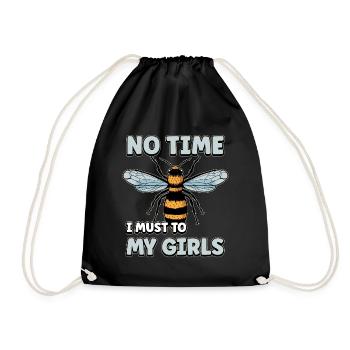 Pas le temps que je doive aller chez mes filles apicultrices - Sac de sport léger - noir - Devant