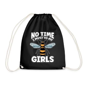 Pas le temps que je doive aller chez mes filles apicultrices - Sac de sport léger - noir - Devant