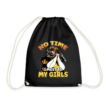 Pas le temps que je doive aller chez mes filles apicultrices - Sac de sport léger - noir - Devant