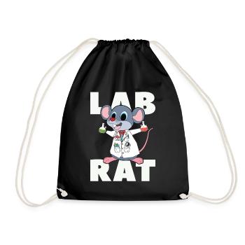 Laboratory Laboratory Technician Lab Rat Science Gift - Drawstring Bag - black - Front