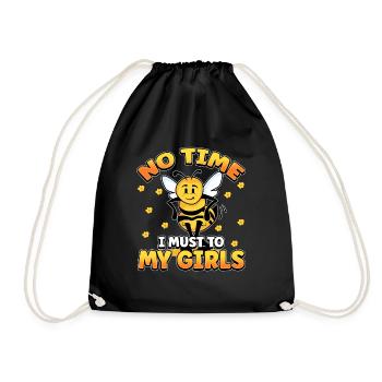 Pas le temps que je doive aller chez mes filles apicultrices - Sac de sport léger - noir - Devant