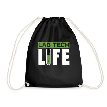 Laboratory Laboratory Technician Lab Tech Life Profession Gift - Drawstring Bag - black - Front