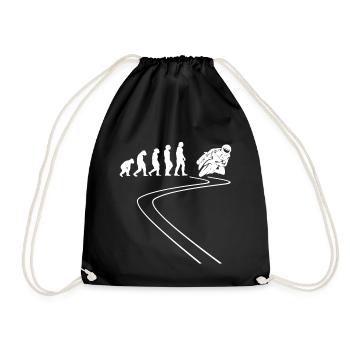Motorcyclist Motorcycle Moped Evolution Motorcycle - Drawstring Bag - black - Front