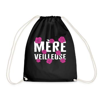 Mere Veilleuse Veilleuse Maman maman choisie par - Drawstring Bag - black - Front